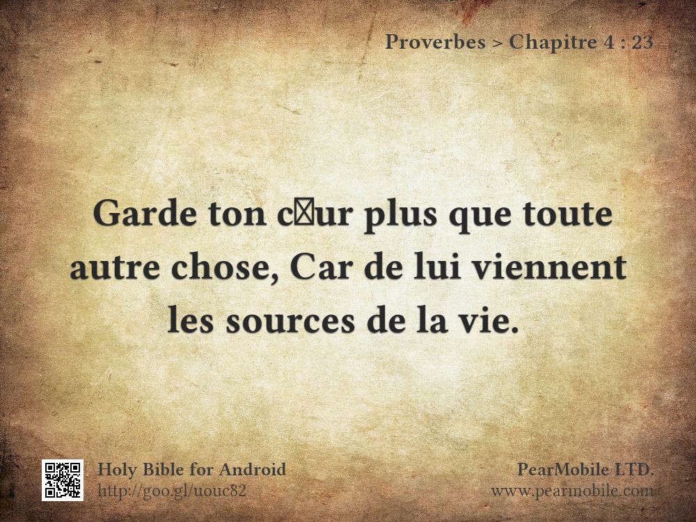Proverbes, Chapitre 4:23